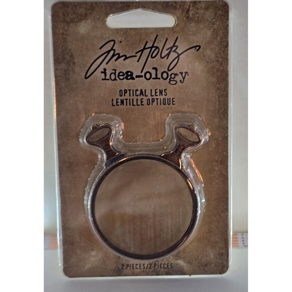 Tim Holtz Idea-ology Optical Lens 2pc Vintage Magnifying Glass Embellishments